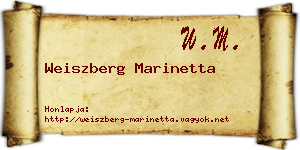 Weiszberg Marinetta névjegykártya